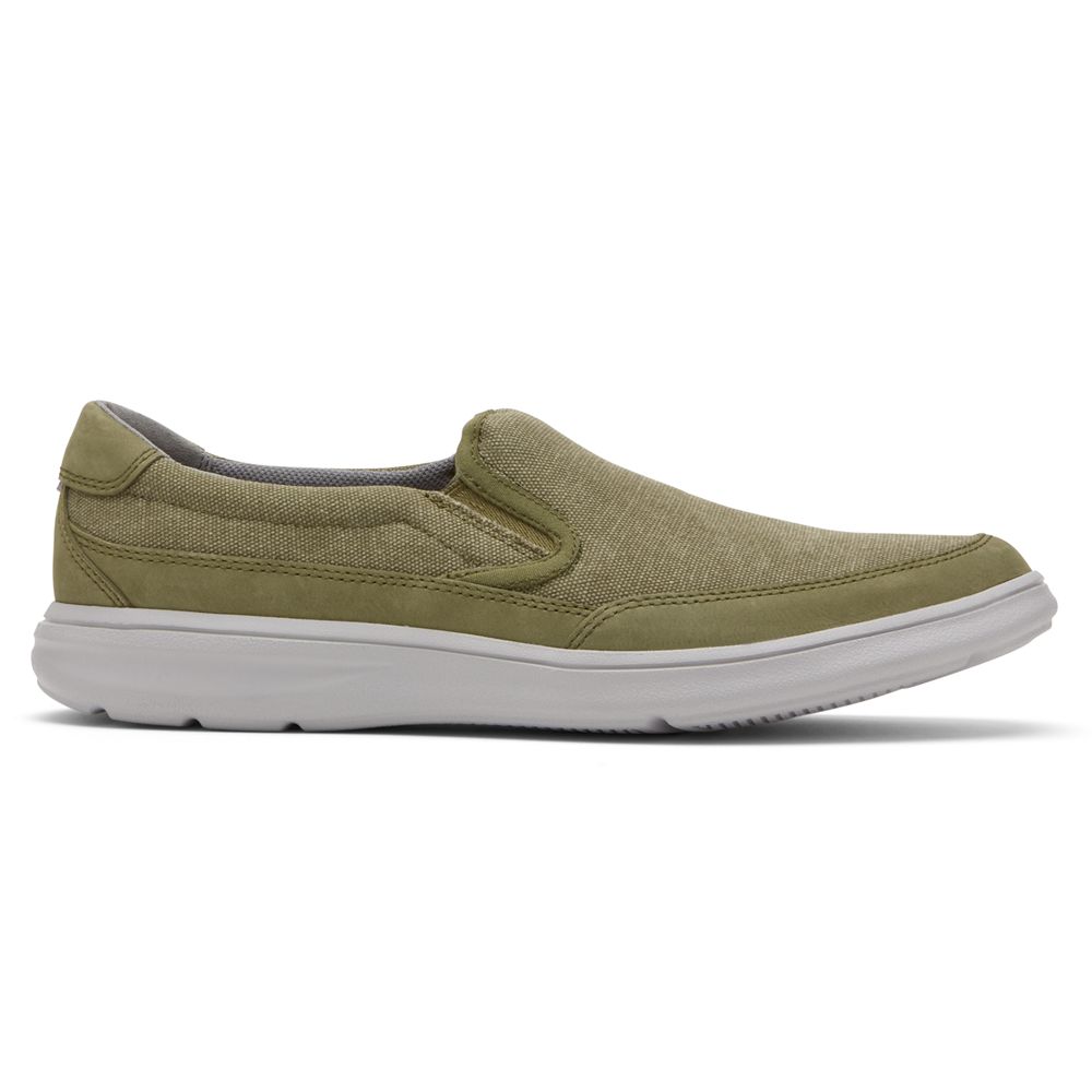 Sneakers Barbati Rockport Beckwith Slip-On Masline Verzi - Romania 4072-MWLQA